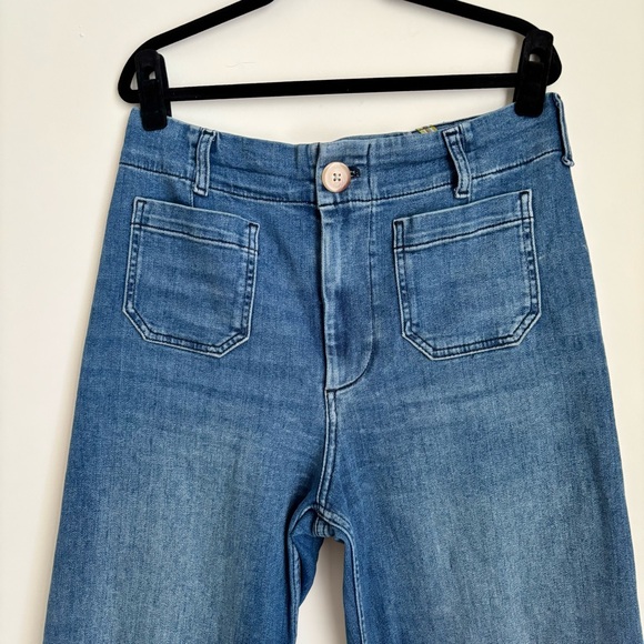 Anthropologie Classic Blue Cropped Jeans - Picture 3 of 7